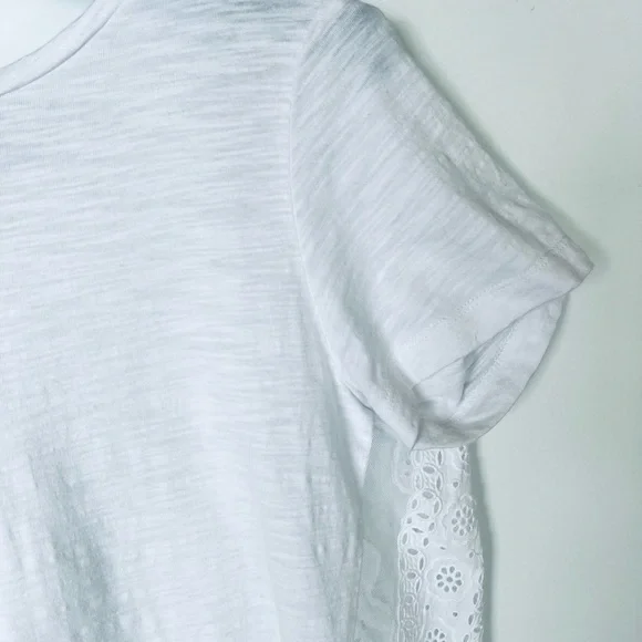 Sea New York Luna Eyelet Lace Back Combo Tee Top